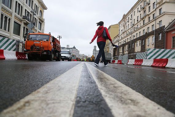 Тверскую перекрыли